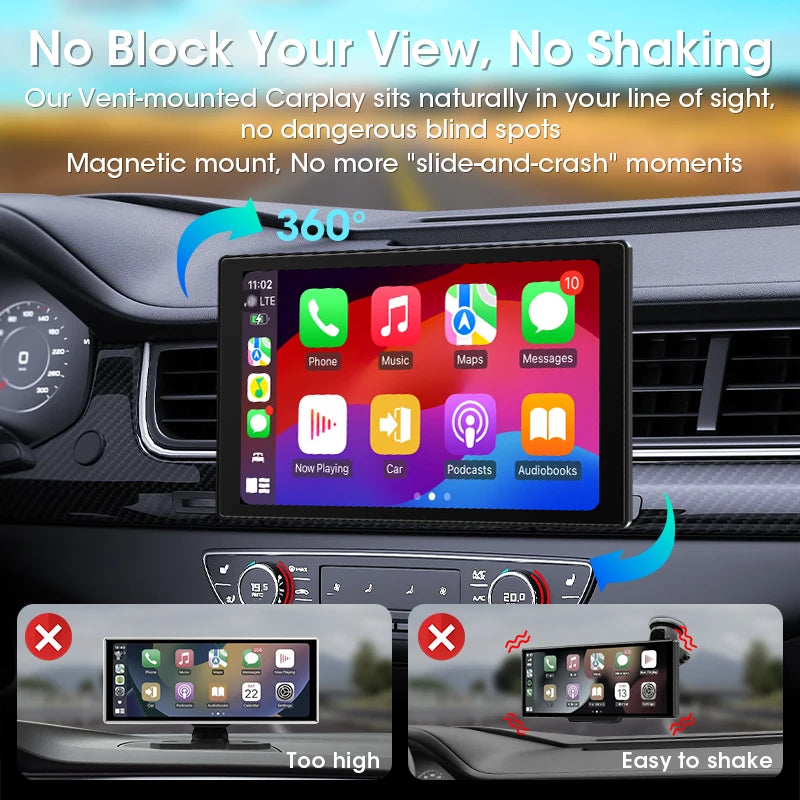 New 7/8/9" Carplay Screen for Car Vertical Screen Car Radio Wireless Carplay Android Auto Multimedia Video Player Car Monitors