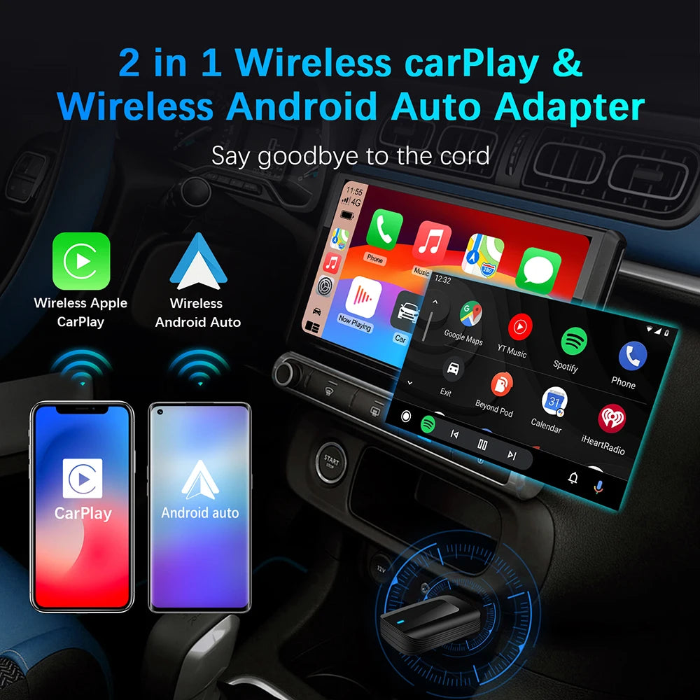 Wireless Adapter CarPlay Android Auto 2in1 Smart Dongle Play&Plug For Citroёn Aircross Berlingo Multispace C4 Picasso C5 Break