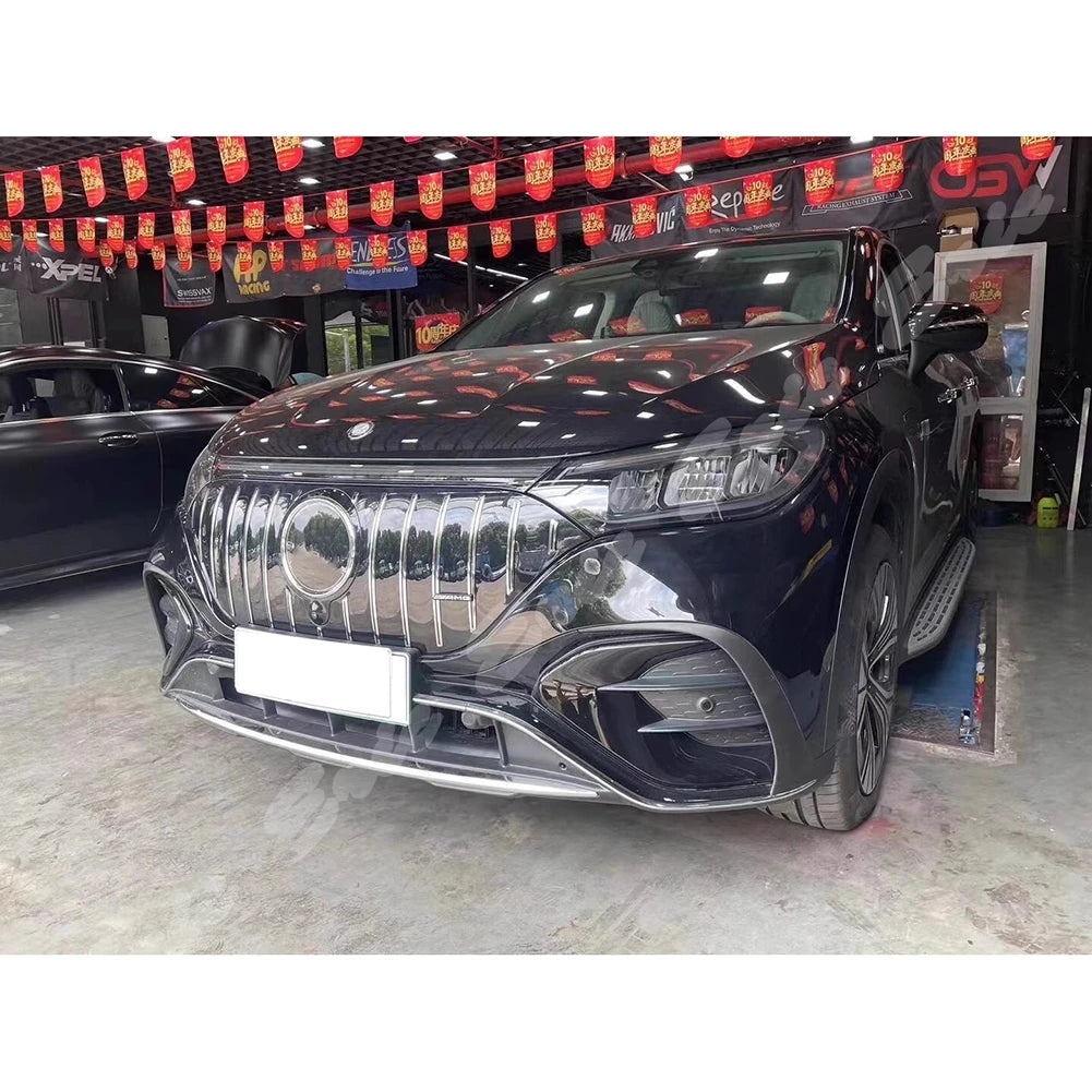 شبكة أمامية للسباقات، شبكة علوية للمصد، مشعاع لسيارة مرسيدس بنز W294 X294 EQE350 EQE450 EQE500 SUV موديل 2022-2023