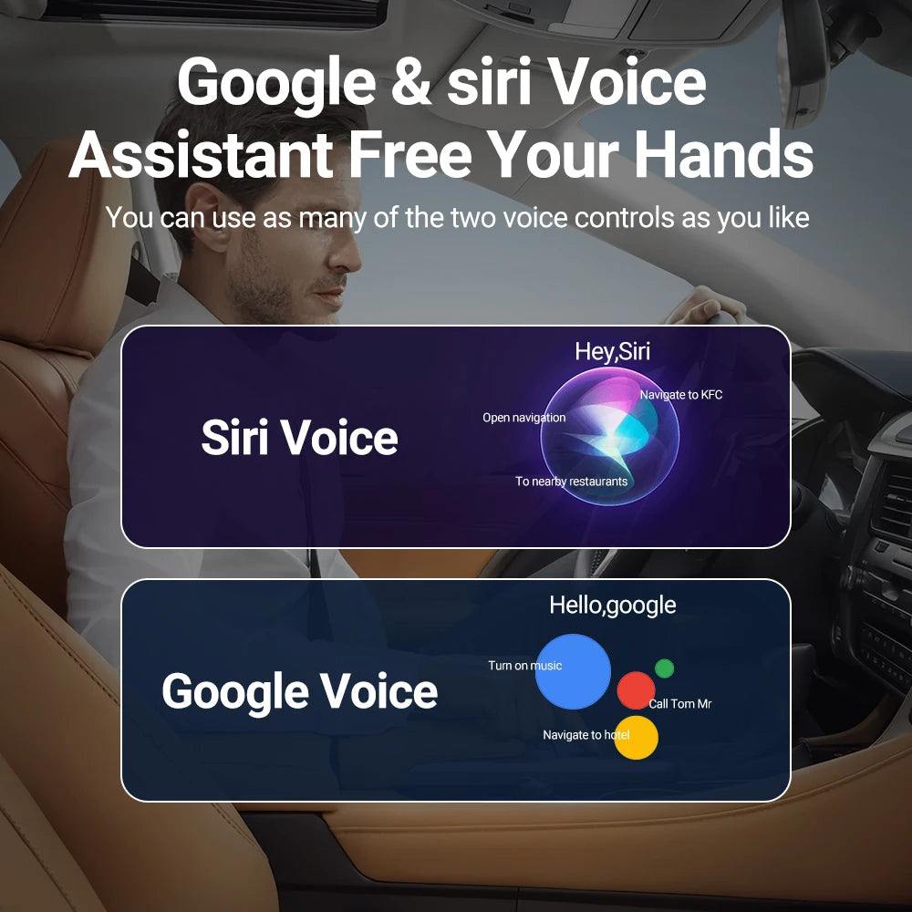 Play2Video Pro Wireless CarPlay Android Auto All-in-one Adapter Built-in 5 Video App Support TV Box Car Play Newest 2025