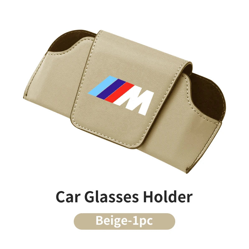 حافظة تخزين واقية من الشمس للسيارة مع مشبك نظارات شمسية لسيارة BMW E46 E90 E60 F30 F10 E39 E36 F20 E87 E70 E91 E30 G60