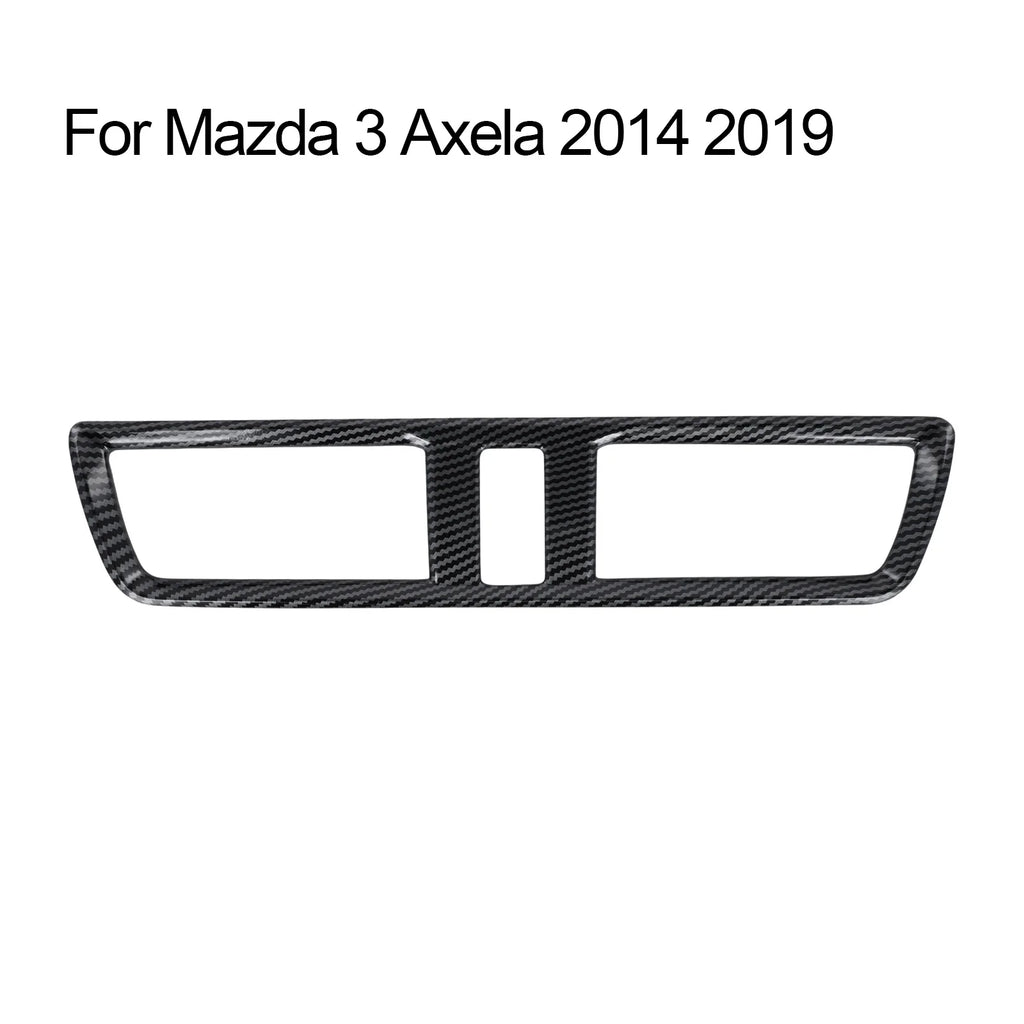 Carbon Fiber Middle Air Outlet Vent Cover Frame Trim For Mazda 3 Axela 2014-2019 Replacement Automobiles Parts
