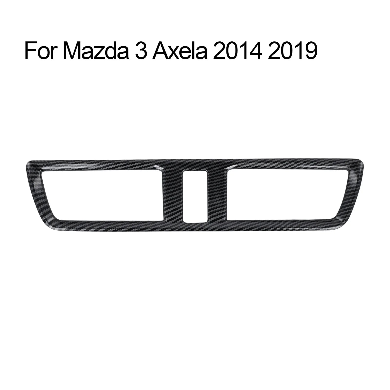 Carbon Fiber Middle Air Outlet Vent Cover Frame Trim For Mazda 3 Axela 2014-2019 Replacement Automobiles Parts