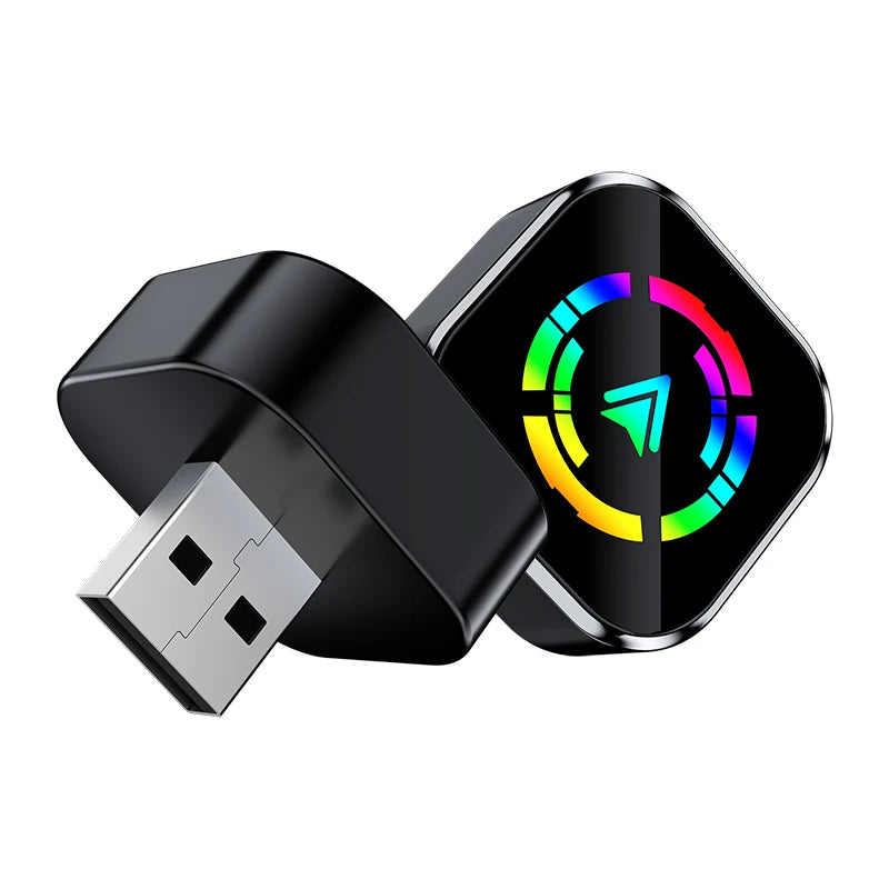 2 in1 Wired to Wireless CarPlay Adapter Plug & Plug Auto Connect Converts for Wired Cars Compatible CarPlay & Android Auto