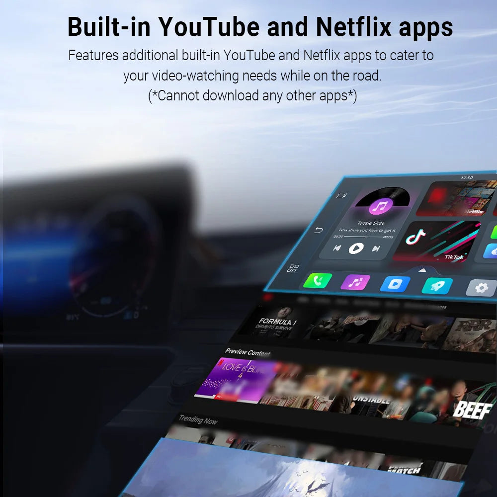 Play2Video Pro Wireless CarPlay Android Auto All-in-one Adapter Built-in 5 Video App Support TV Box Car Play Newest 2025