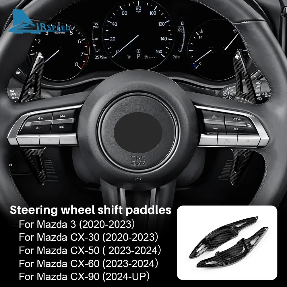 Car Steering Wheel Shift Paddle Shifter For Mazda 3 Mazda3 CX30 CX-30 2020 2021 2022 2023 CX-50 CX-60 CX-90 2024 Accessories