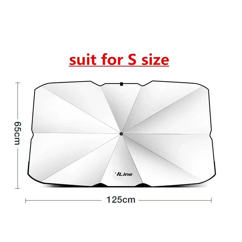 For Hyundai N i10 i20 i30 i40 ix25 ix35 ix55 Tucson Sonata Santa-Fe Paalishde Car Windshield Sun Shade UV Ray Reflector Umbrella