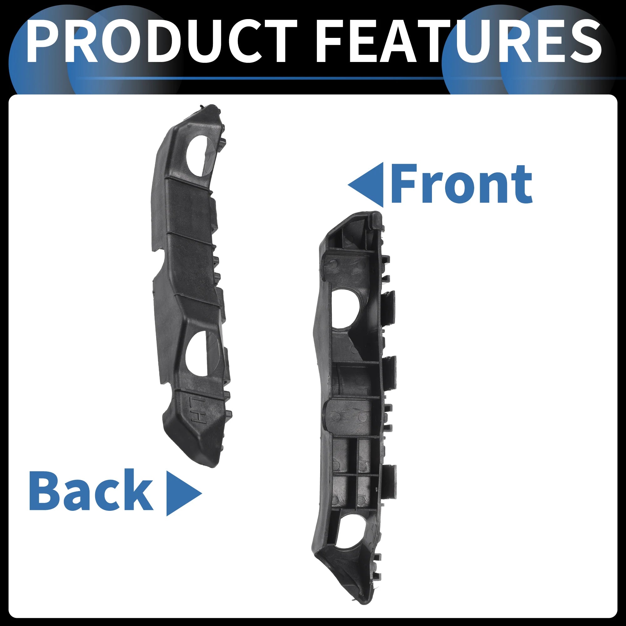 UXCELL Bumper Support Bracket Left Right Side Front Bumper Retainer for Kia Picanto 2012 865131Y000 865141Y000