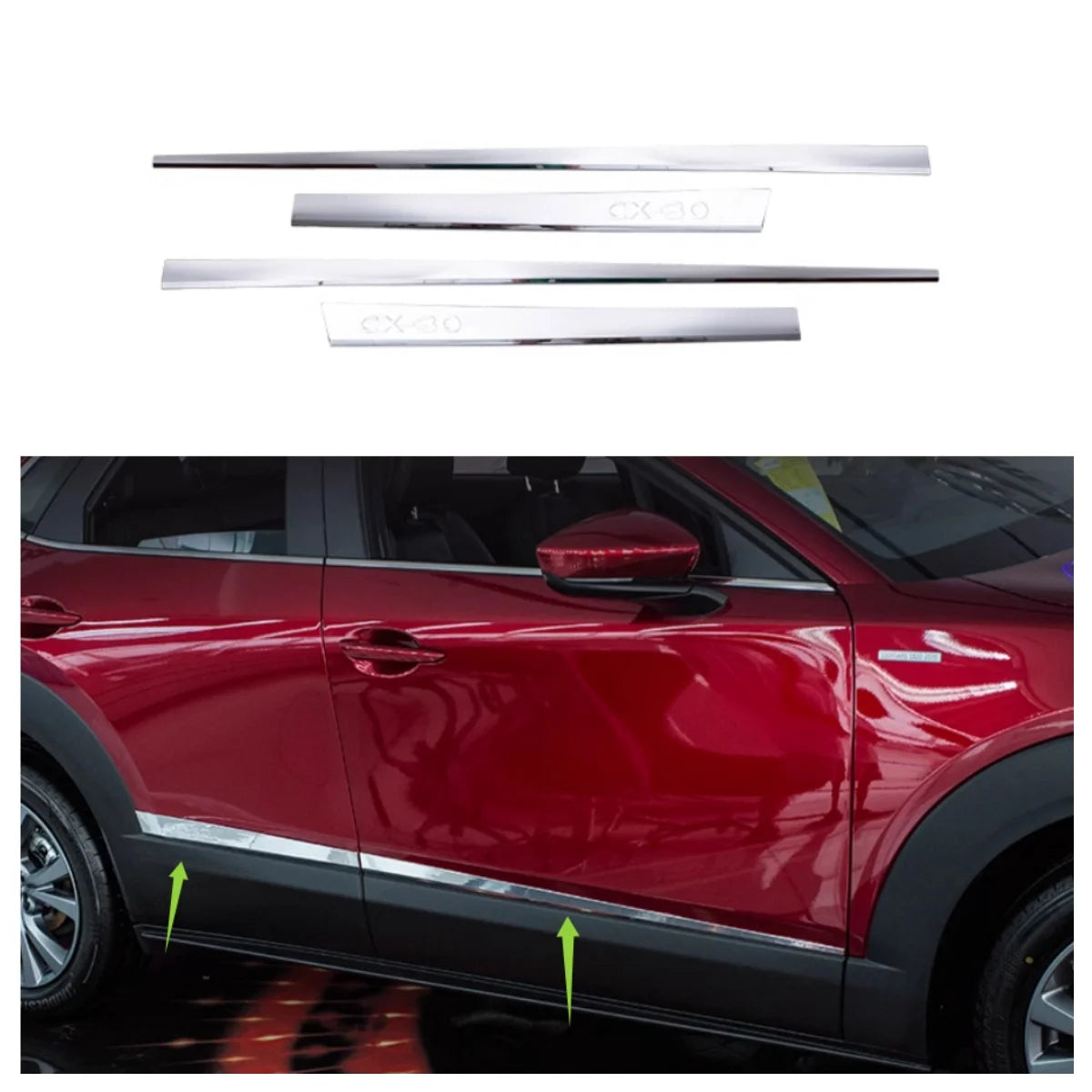 Car Accessories For Mazda CX-30 cx30 2020 2021 2022 2023 2024 ABS Chrome car door trim body anti chafing protective trim