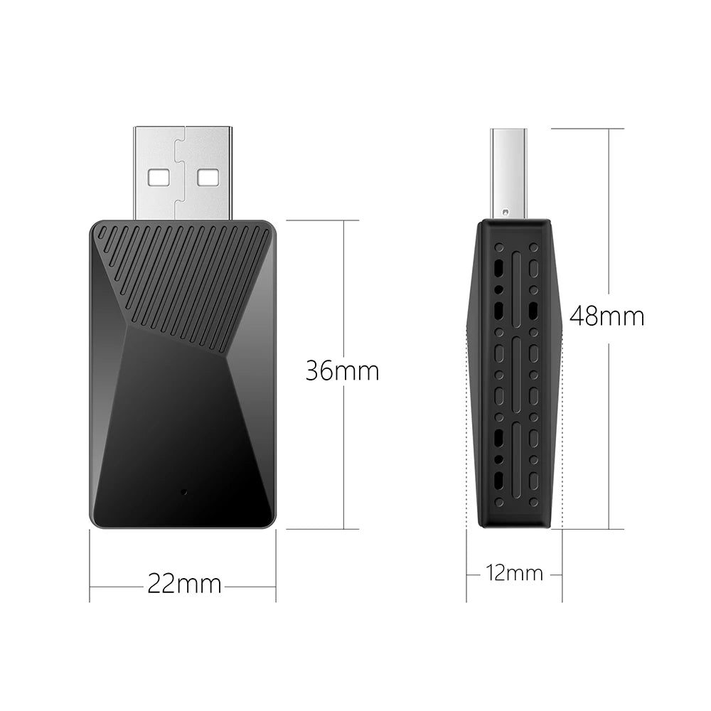 2 in 1 AI Box Mini Adapter Wired to Wireless Carplay&Android Auto Compatible with 99% of Cars Plug and Play WiFi Smart Dongle