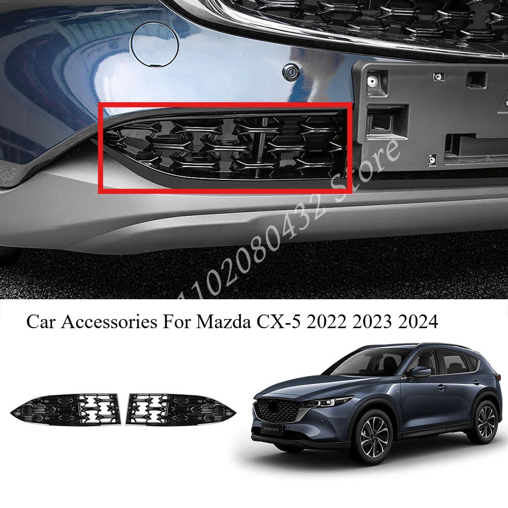 Car Accessories For Mazda CX-5 2022 2023 2024 High quality Metal Front Grille Around Trim Racing Grills Trim Car styling