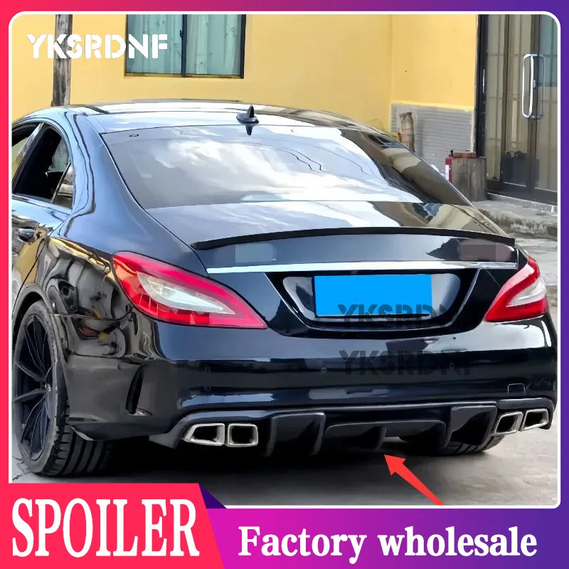 لمرسيدس بنز CLS Class W218 CLS350 CLS63 AMG مصد من ألياف الكربون ناشر صندوق السيارة الخلفي 2011~2014