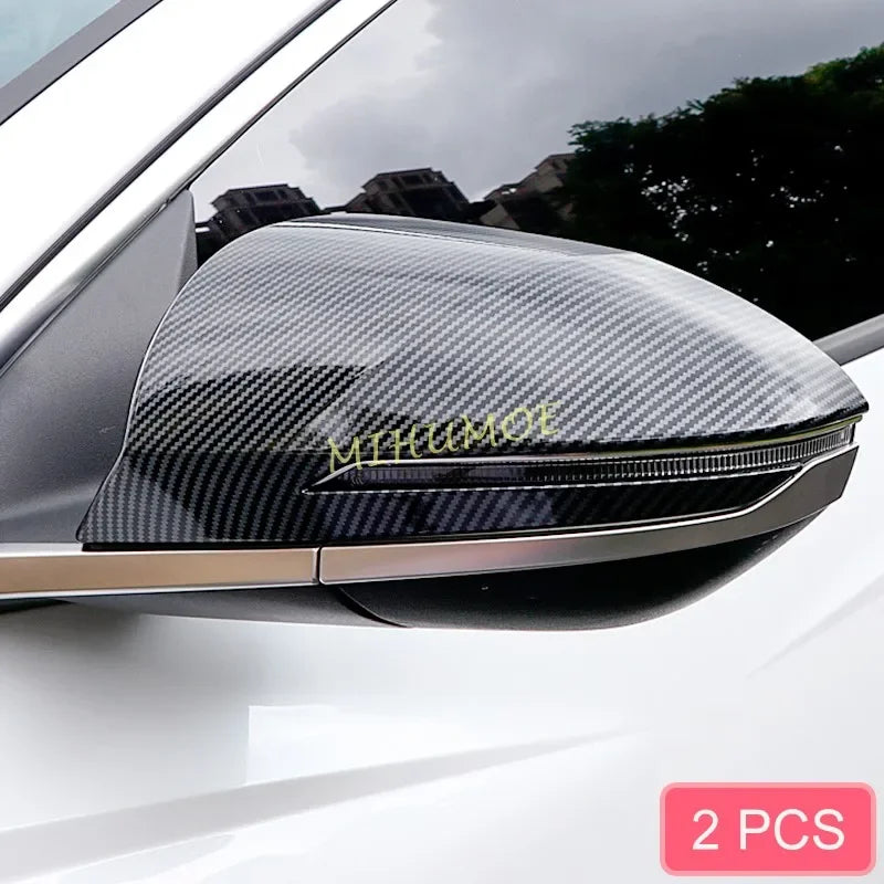 For 2021-2025 Hyundai Tucson Car Exterior Side Rearview Mirror Cover Cap Carbon Fiber Style 2022 2023 2024