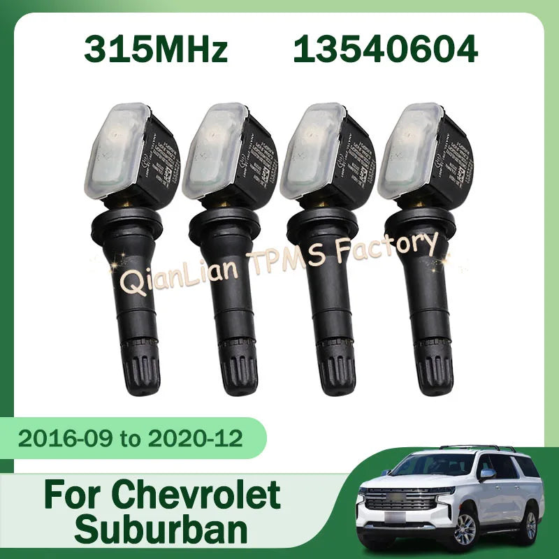 1/4 قطعة 13540604 مستشعر ضغط الإطارات 315 ميجا هرتز TPMS لشيفروليه سوبربان تاهو سيلفرادو ماليبو إكوينوكس كروز بولت إكوينوكس EV