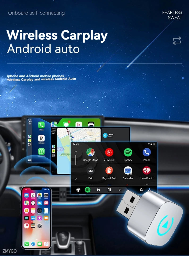 Carplay AI Box Android 13 Original Wired Carplay 2in1 wifi Bluetooth mini Portable Auto Cars Wireless Carplay Android Auto Box