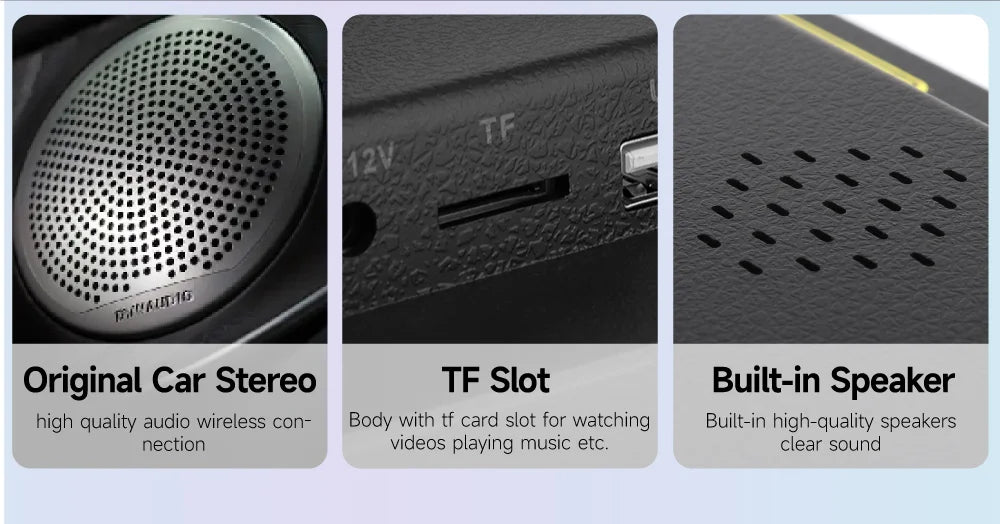 JIUYIN Car Screens Rear Seat Monitor Headrest TV Screen Android Auto CarPlay WiFi Movie/Netflix/Youtube Online Video Player