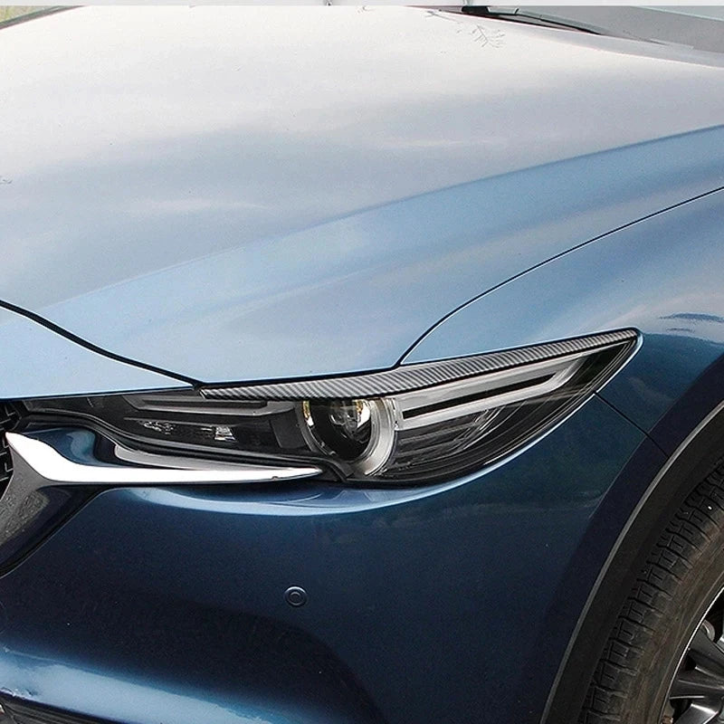 Exterior Accessories For Mazda CX5 CX-5 KF CX8 CX-8 2017-2022 2023 Headlights Eyebrow Eyelids Chrome Cover Trim Headlamp Cover