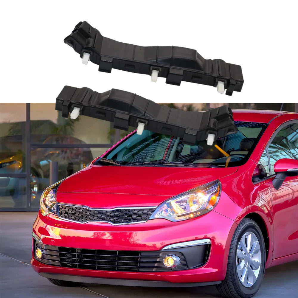 2Pcs Car Front Bumper Brackets Left Right Retainers for Kia Rio 1.6L 2012 2013 2014 2015 2016 2017 865131W200 865141W200