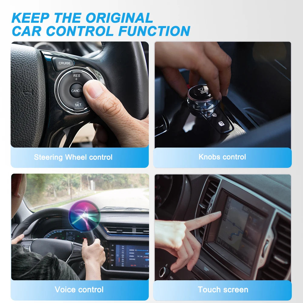 2025New Wired to Wireless Carplay Android Auto 2in1 Mini Adapter Dongle Auto Connect Plug&Play Bluetooth WiFi Universal Mini Box