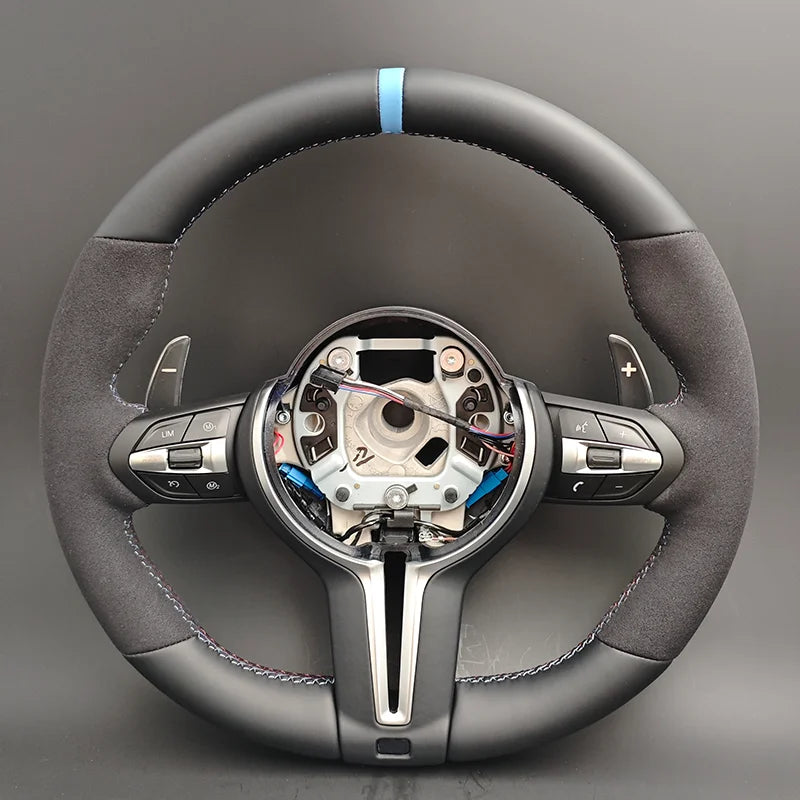 عجلة قيادة نصف ألكانتارا M Volante Lekrad لسيارات BMW F10 F11 F20 F21 F22 F25 F30 F31 F32 F33 F34 F36 F01 F06 F07 F12 F13 M3 M5