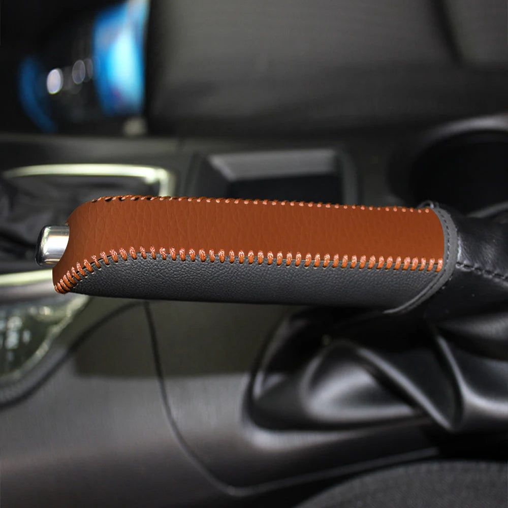 Leather Car Handbrake Hand Brake Cover for Mazda 3 Axela Atenza CX-5 CX3 CX-3 CX5 2015 2016 2017 2018 2019 2020 AT Accessories