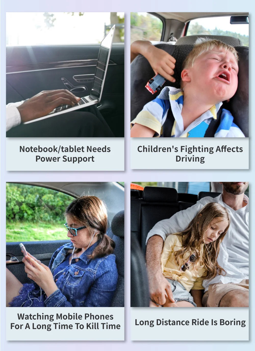 JIUYIN Car Screens Rear Seat Monitor Headrest TV Screen Android Auto CarPlay WiFi Movie/Netflix/Youtube Online Video Player