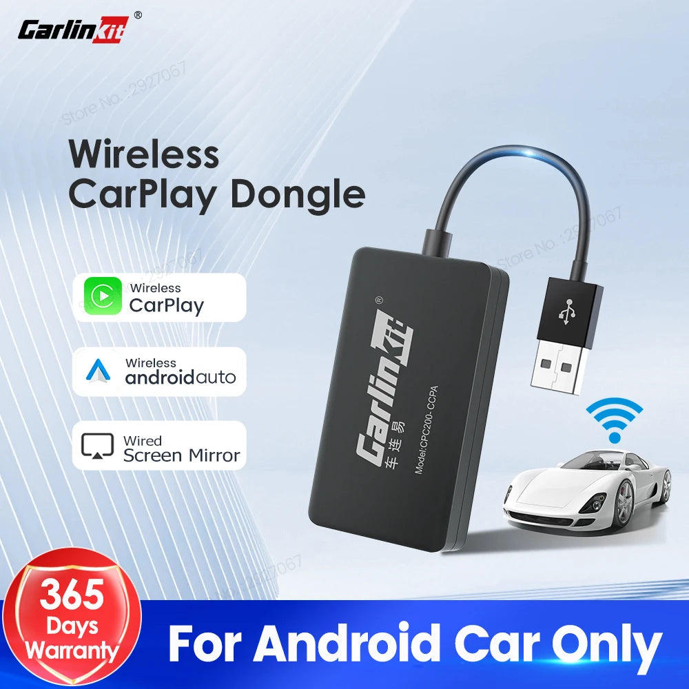 CarlinKit Wired or Wireless CarPlay Adapter USB Android Auto Dongle for Android Car Multimedia Mirrorlink Waze Spotify Autokit