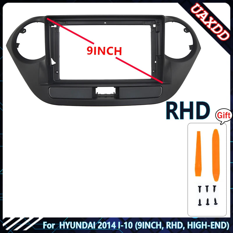 For HYUNDAI 2014 I-10 9INCH HIGH-END Car Radio Android Stereo audio screen multimedia video player navigation  Harness frame