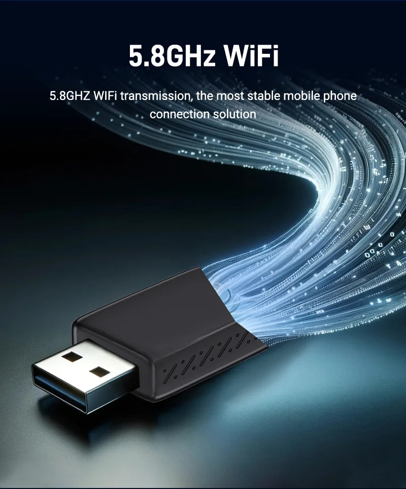 2025New Wired to Wireless Carplay Android Auto 2in1 Mini Adapter Dongle Auto Connect Plug&Play Bluetooth WiFi Universal Mini Box