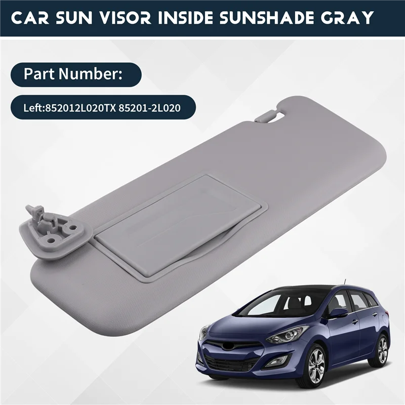 Car Sun Visor Inside Sunshade Gray For Hyundai I30 I30CW 2008-2011