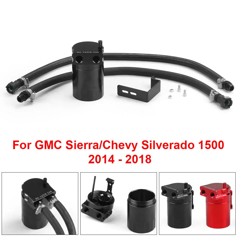 فاصل زيت خزان تجميع زيت السيارة شفاف لسيارات GMC Sierra 1500 2014-2019 5.3 6.2 لسيارات Chevy Silverado 1500