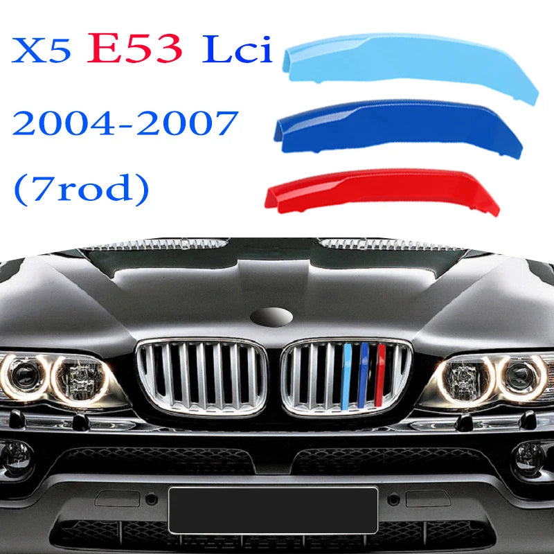 3 قطع شريط تزيين شبكة السيارة لسيارات BMW X1 X2 X3 X4 X5 X6 X7 E84 F48 F49 F39 E83 F25 G01 F26 G02 E70 F15 E53 G05 E71 E72 F16 G06 G07
