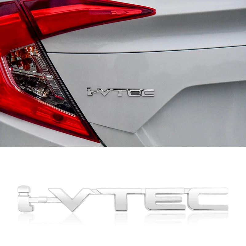 ملصق شعار سيارة معدني ثلاثي الأبعاد من Ivtec بتصميم شعار هوندا سيفيك، ملصقات صندوق السيارة الخلفي، ملحقات السيارات
