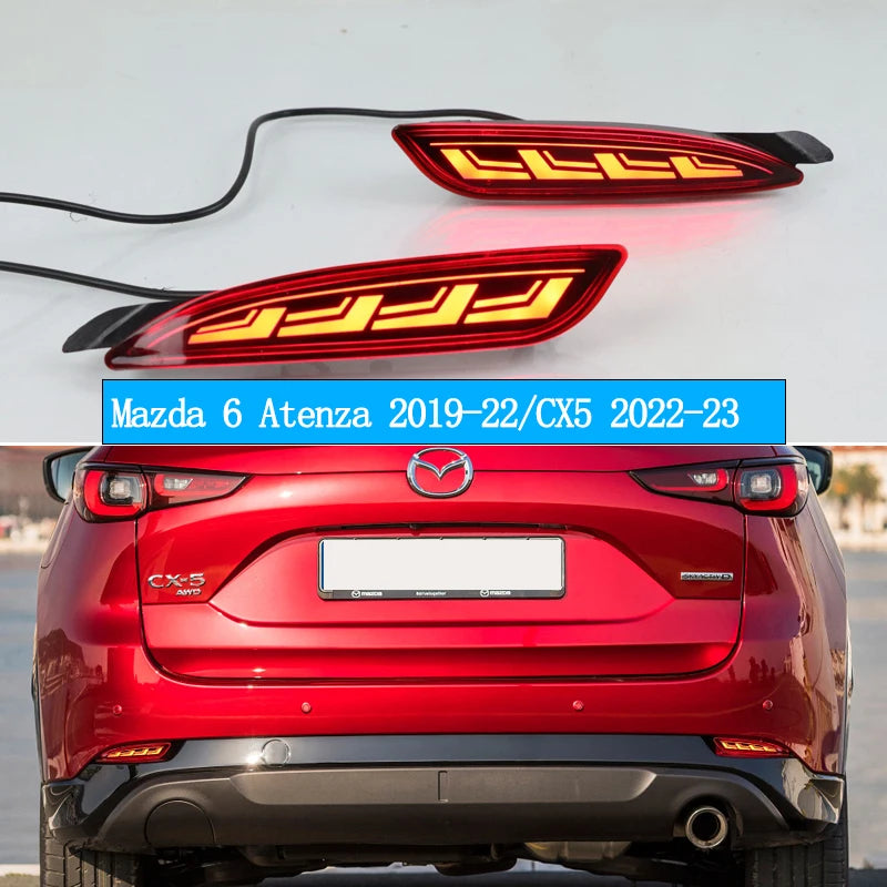 2 PCS LED Bumper Light Rear Lamp Brake Light Turn Signal Reflector For Mazda 6 Atenza 2019-2022  CX-5 CX5 2022-2023