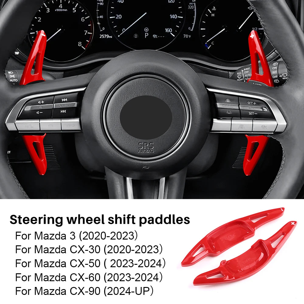 Car Steering Wheel Shift Paddle Shifter For Mazda 3 Mazda3 CX30 CX-30 2020 2021 2022 2023 CX-50 CX-60 CX-90 2024 Accessories