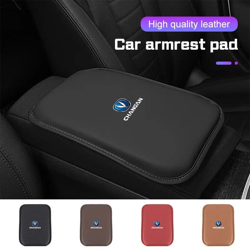 سجادة مسند ذراع سيارة من جلد البولي يوريثان لـ Changan UNIK UNIT UNIV CX70 CS55 CS75 Plus CS35 CS95 CS15 Plus وسادة حماية وحدة التحكم المركزية