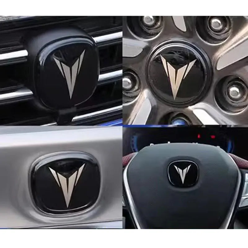 ملصقات شعار سيارة Changan CS55 PLUS موديل 2024، ملصق معدني لعجلة القيادة الأمامية والخلفية
