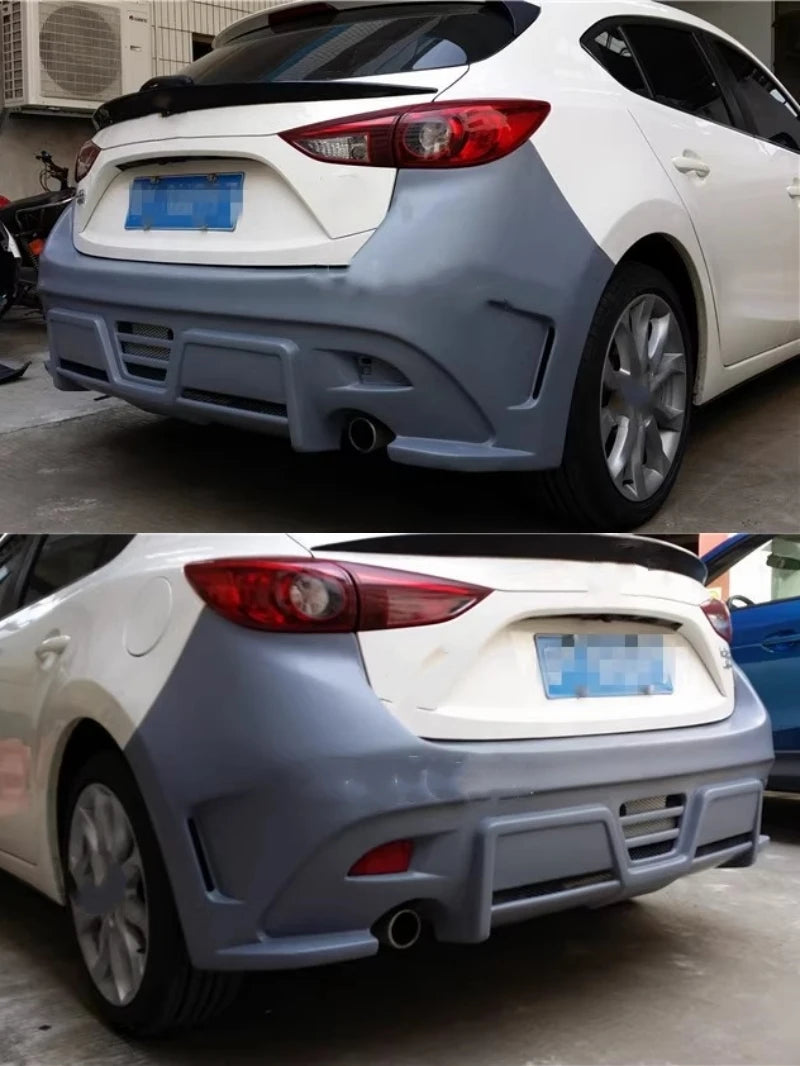 Rear Bumper Front Bumper Grille for Mazda3 Axela 14-19 Hatchback Modified New Style ABS Material Unpainted Car Body Kit