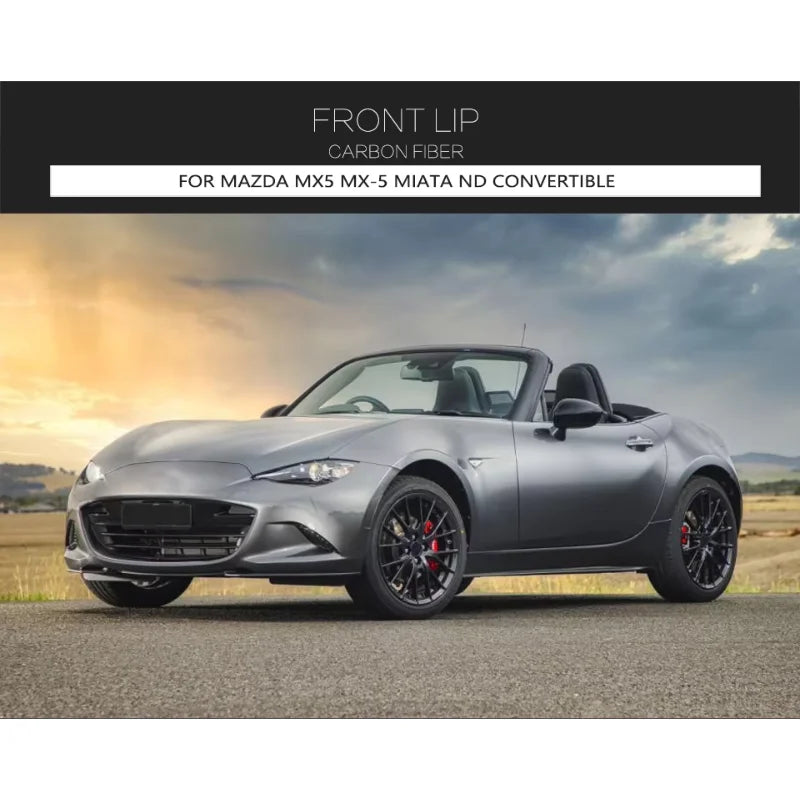 Carbon Fiber Front Bumper Lip For Mazda MX5 2022-2023