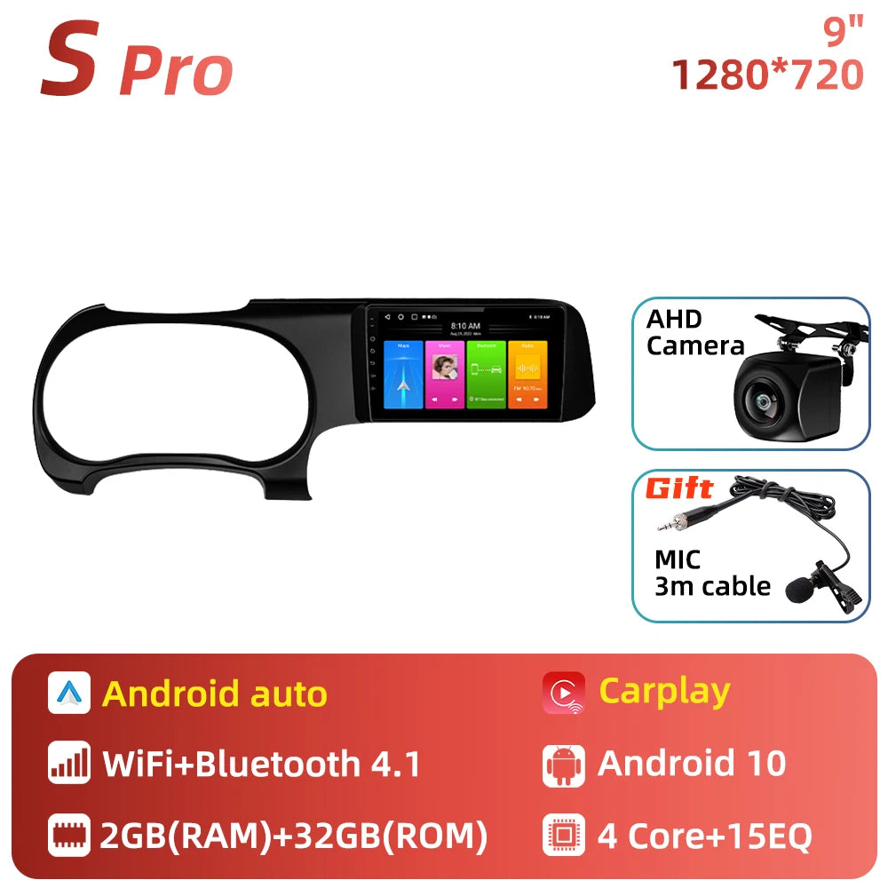 For Hyundai I10 2019 - 2023 Carplay Car Multimedia 2 Din Android Car Stereo Radio Auto Radio GPS Navigation Android Auto WIFI