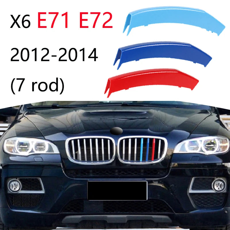 3 قطع شريط تزيين شبكة السيارة لسيارات BMW X1 X2 X3 X4 X5 X6 X7 E84 F48 F49 F39 E83 F25 G01 F26 G02 E70 F15 E53 G05 E71 E72 F16 G06 G07