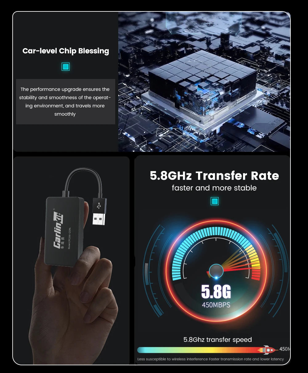 CarlinKit Wired or Wireless CarPlay Adapter USB Android Auto Dongle for Android Car Multimedia Mirrorlink Waze Spotify Autokit