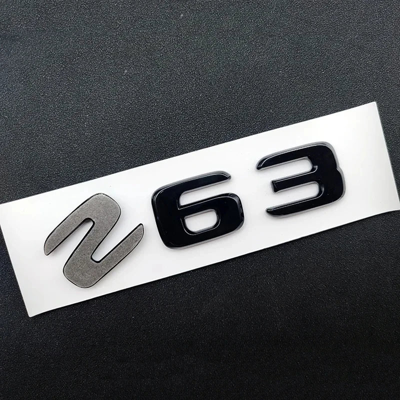 ملصق شعار صندوق السيارة ثلاثي الأبعاد من الكروم ABS لملحقات السيارة Mercedes AMG CE 63 W205 W204 W213 W212 W222 W221 C63 E63 S63
