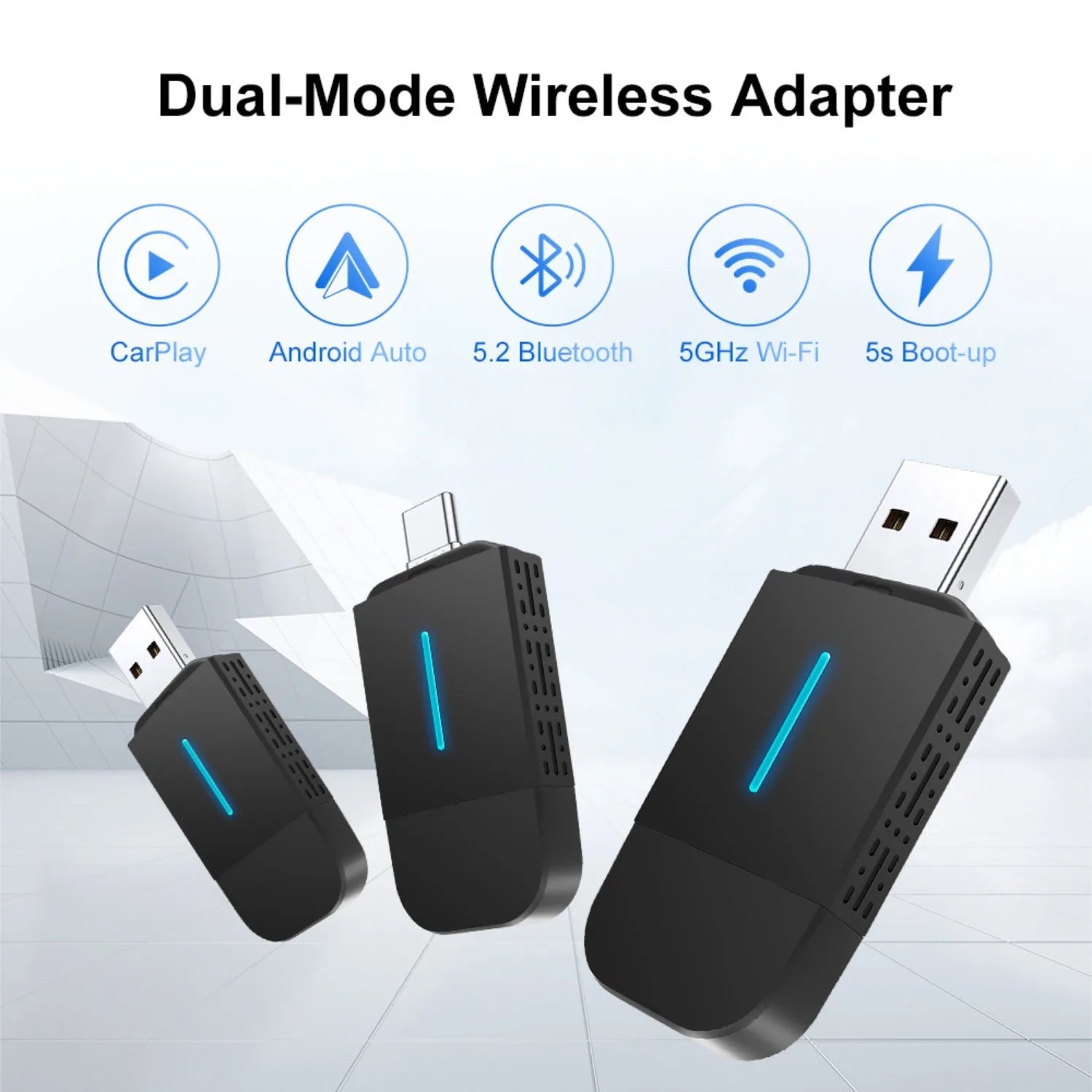 Car Wired To Wireless Carplay Box Car Interconnection Box Car Adapter Wireless Carplay Box Plug and Play