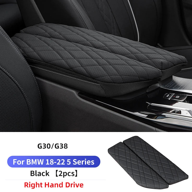 وسادة صندوق مسند ذراع السيارة لسيارات BMW G30 G38 G32 6GT 2018-2023 غطاء صندوق مسند الذراع المركزي للسيارة حصيرة حماية ملحق التصميم الداخلي