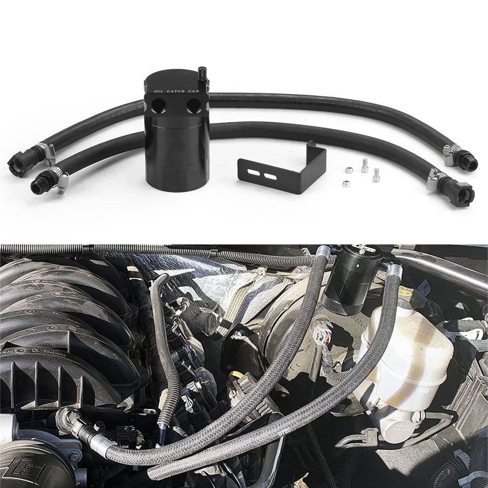فاصل زيت خزان تجميع زيت السيارة شفاف لسيارات GMC Sierra 1500 2014-2019 5.3 6.2 لسيارات Chevy Silverado 1500