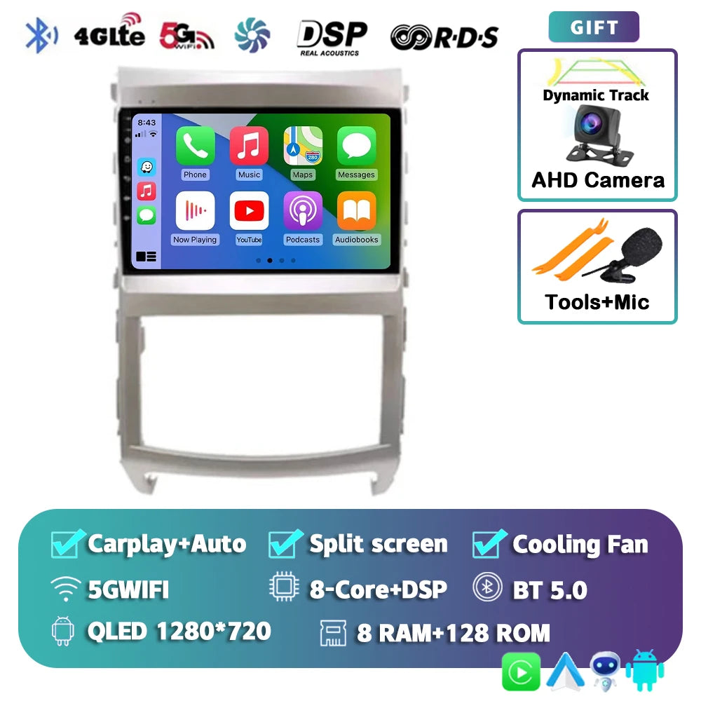 Android 14 For Hyundai Veracruz ix55 2006-2015 2K QLED Android Car Radio Multimedia Video Player GPS Stereo CarPlay 4G Head Unit