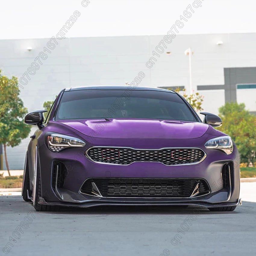 Auto Car Front Bumper Splitter Lip Spoiler Diffuser Guard Body Kit Cover Tuning ABS Gloss Black For Kia Stinger GT 2018-2023