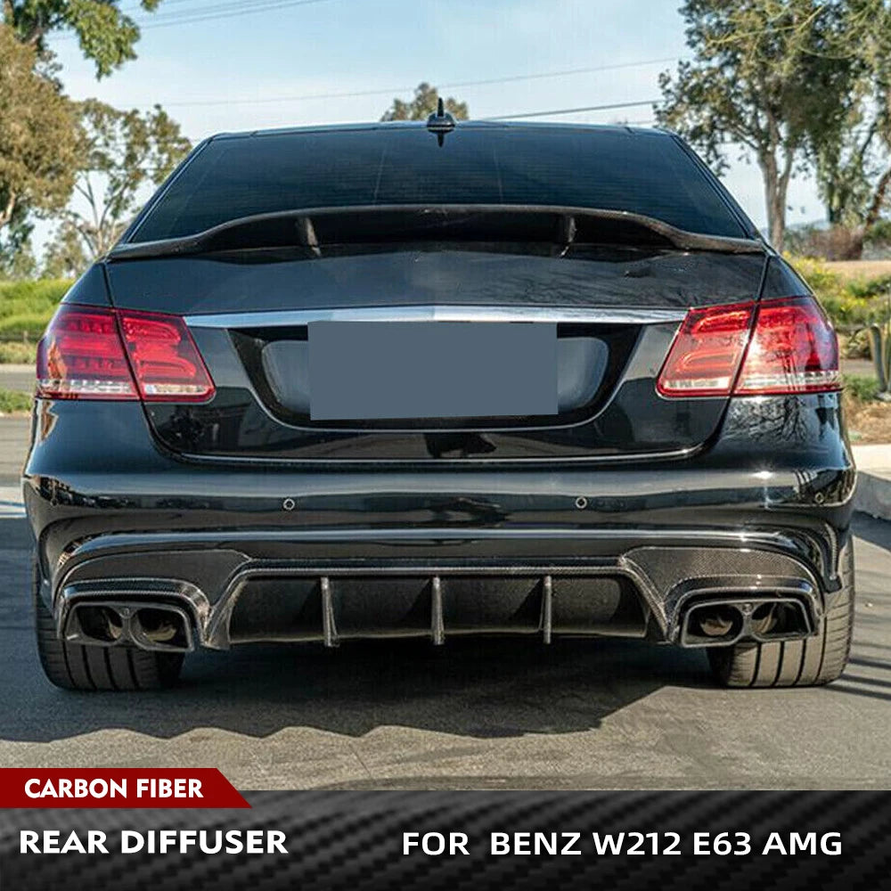 طقم هيكل خلفي من ألياف الكربون لسيارة مرسيدس بنز الفئة E الرياضية W212 E63 AMG سيدان 2013-2015