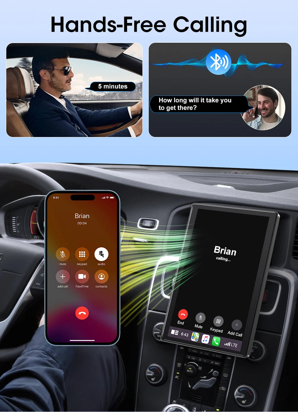 New 7/8/9" Carplay Screen for Car Vertical Screen Car Radio Wireless Carplay Android Auto Multimedia Video Player Car Monitors